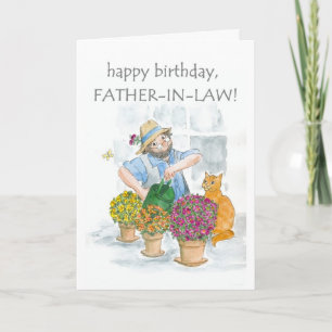 Tarjeta de cumpleaños para un suegro - Jardinería