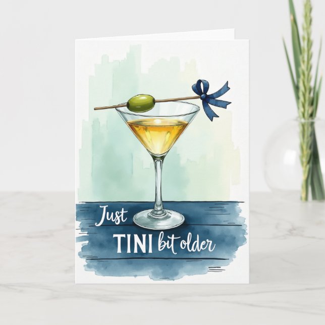 Tarjeta de cumpleaños para una bebida elegante (Anverso)