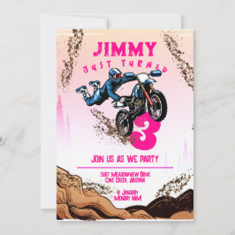Tarjeta de cumpleaños para una fiesta de bicicleta