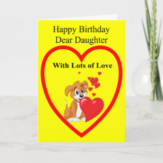 Tarjeta de cumpleaños para una hija