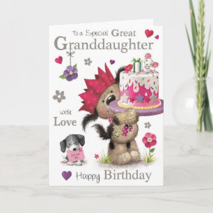 Tarjeta de cumpleaños - Para una nieta bisabuela e