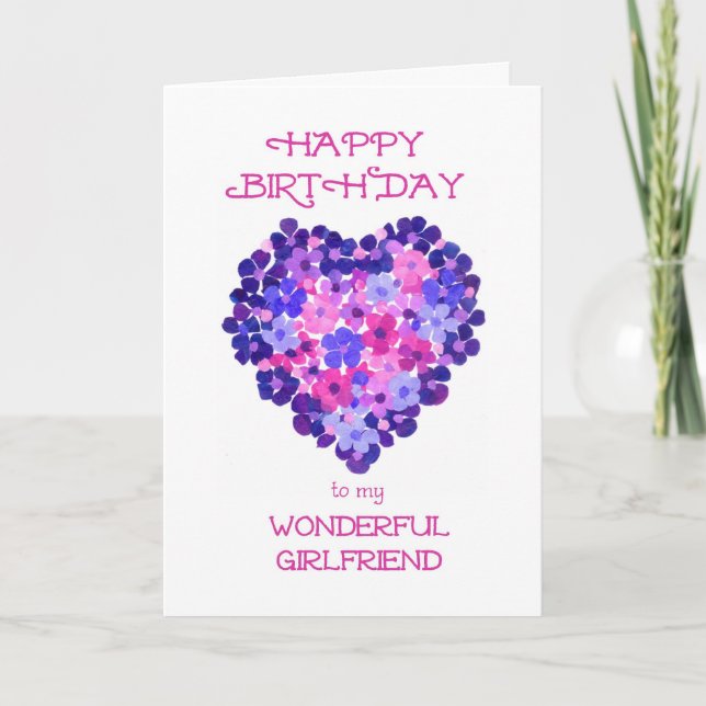 Tarjeta de cumpleaños para una novia - Flor Power (Anverso)