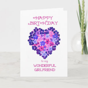 Tarjeta de cumpleaños para una novia - Flor Power