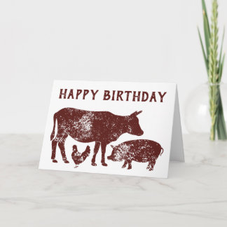 Tarjeta de cumpleaños para vegetarianos