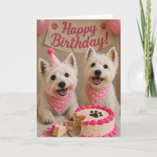 Tarjeta de cumpleaños para Westie