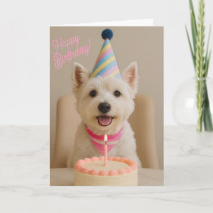 Tarjeta de cumpleaños para Westie
