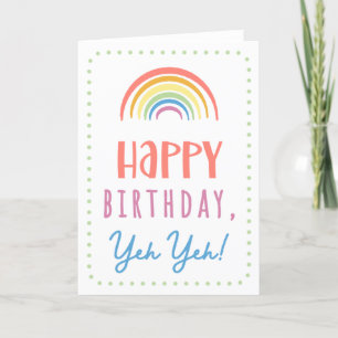Tarjeta de cumpleaños para Yeh Yeh