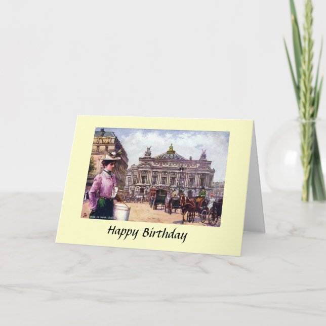 Tarjeta de cumpleaños - París, la ópera (Anverso)