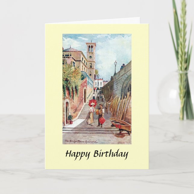 Tarjeta de cumpleaños - pasos de puente, Richmond, (Anverso)