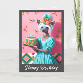Tarjeta de cumpleaños | Pastel chino de cumpleaños