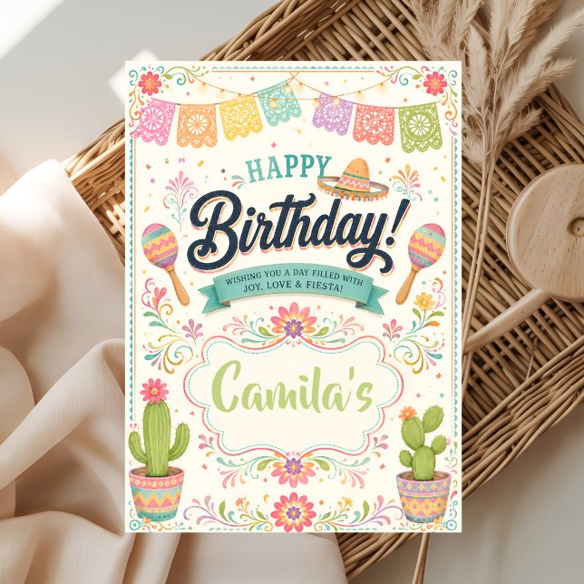 Tarjeta de cumpleaños Pastel Fiesta con Sombrero y (Subido por el creador)