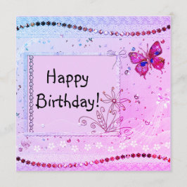 Tarjeta de cumpleaños Pastel Sparkle