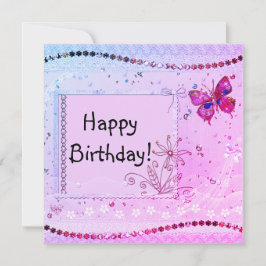 Tarjeta de cumpleaños Pastel Sparkle