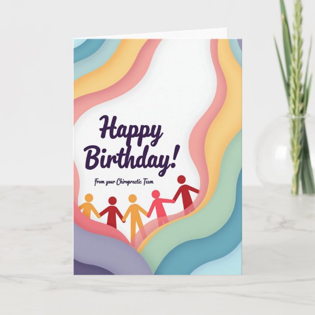 Tarjeta de cumpleaños Pastel Wave (Anverso)