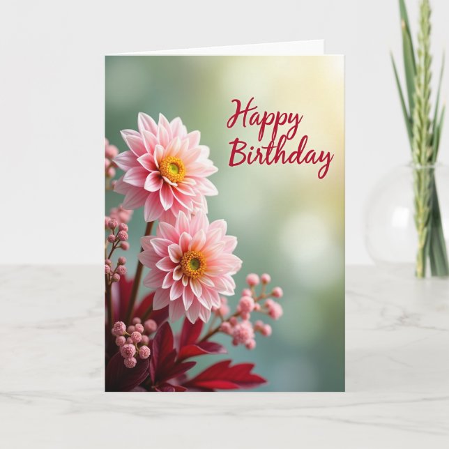 Tarjeta de cumpleaños Pearl Bud (Anverso)
