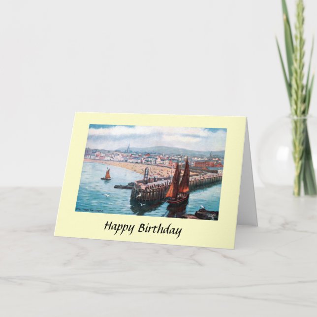 Tarjeta de cumpleaños - Peel, Isla de Man (Anverso)