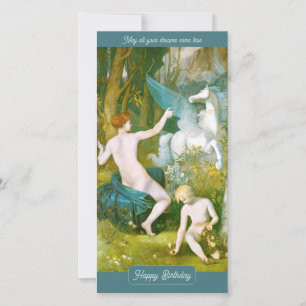 Tarjeta de cumpleaños Pegasus Puvis de Chavannes C