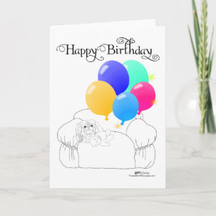 Tarjeta de cumpleaños Pekingese
