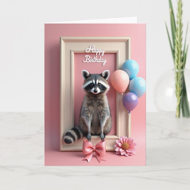 Tarjeta de cumpleaños peluda dulce (Anverso)