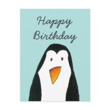 Tarjeta de cumpleaños Penguin