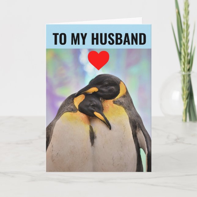 TARJETA DE CUMPLEAÑOS PENGUIN PARA MARIDO (Anverso)
