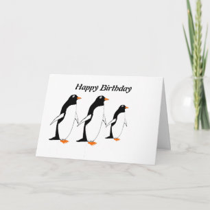 Tarjeta de cumpleaños Penguins