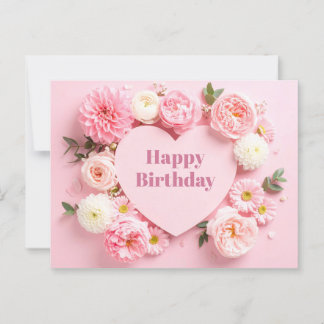 Tarjeta de cumpleaños Peony