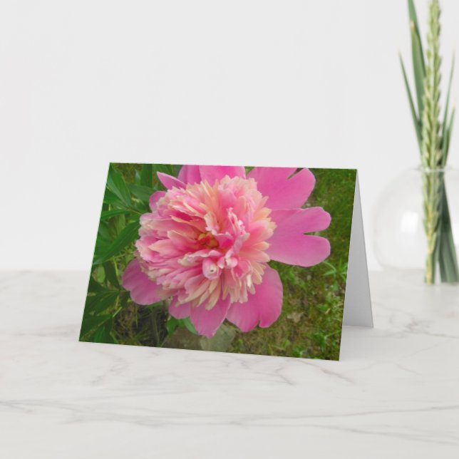 Tarjeta de cumpleaños Peony (Anverso)
