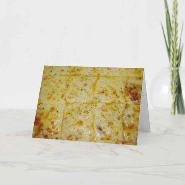 Tarjeta de cumpleaños "Pepperoni Extra Cheese" (Anverso)