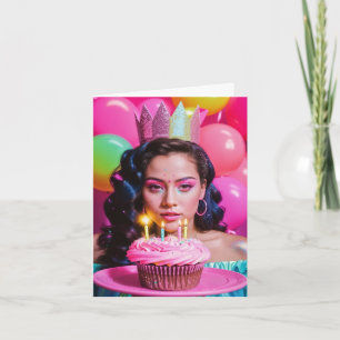 Tarjeta de cumpleaños pequeña, de 4" x 5,6"