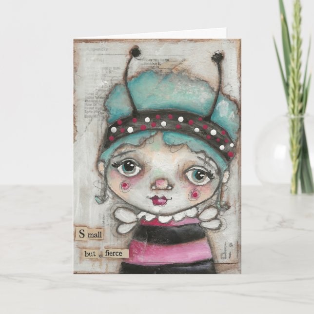 Tarjeta de cumpleaños pequeña pero feroz (Anverso)