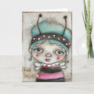 Tarjeta de cumpleaños pequeña pero feroz