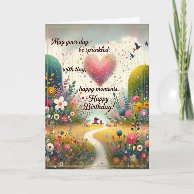 Tarjeta de Cumpleaños Pequeños Momentos Felices, J (Anverso)