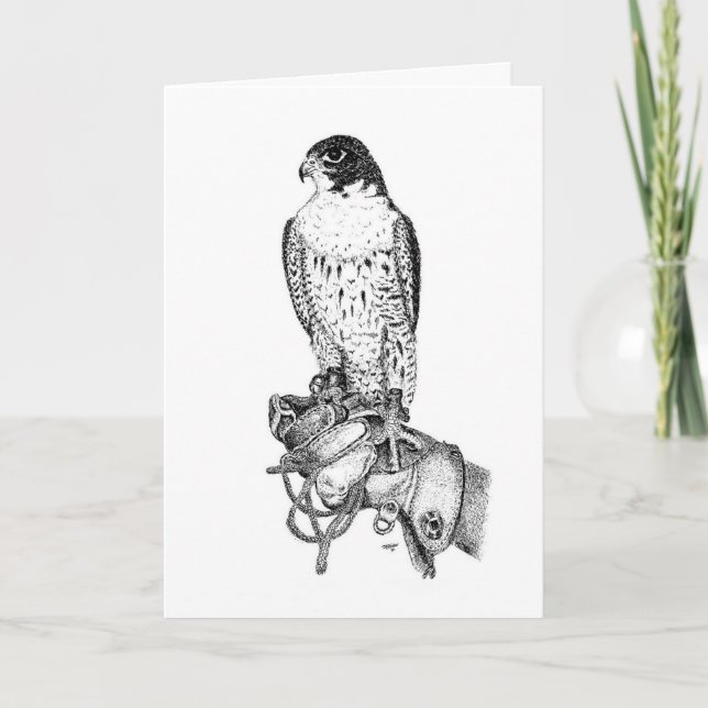 Tarjeta de cumpleaños Peregrine Falcon (Anverso)
