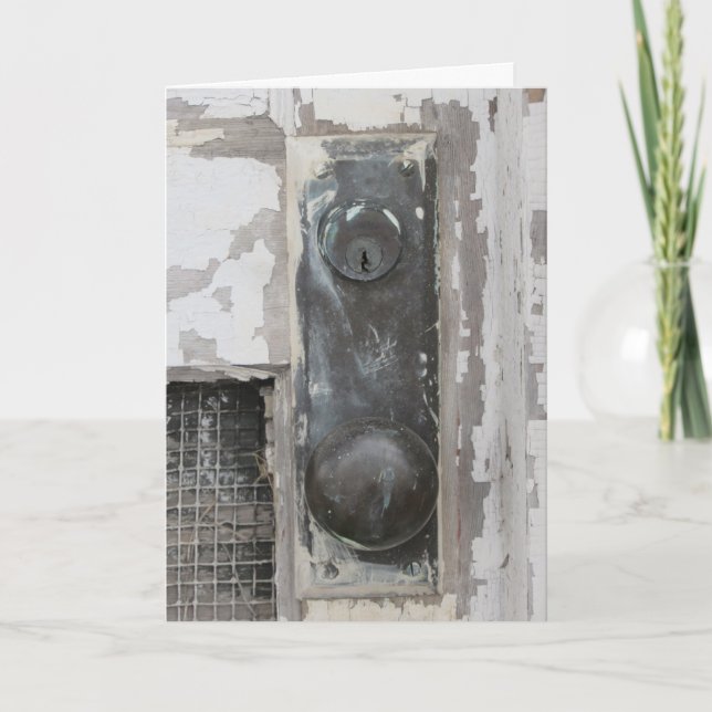 Tarjeta de cumpleaños "Perilla de la puerta de Upp (Anverso)