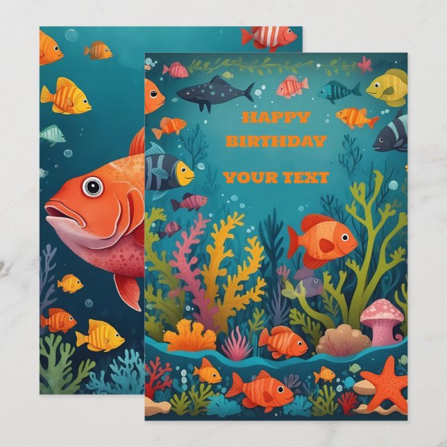 Tarjeta de cumpleaños - Personaliza tarjeta de cum (Anverso / Reverso)