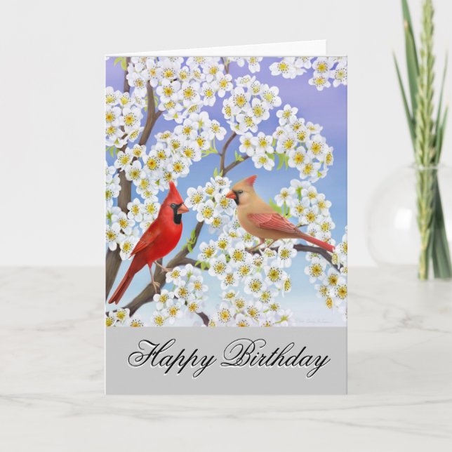 Tarjeta de cumpleaños personalizable Cardinals (Anverso)