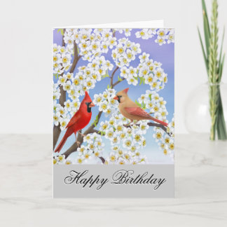 Tarjeta de cumpleaños personalizable Cardinals