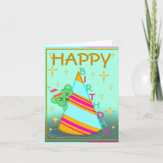 Tarjeta de cumpleaños personalizable con tema de o