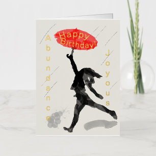 Tarjeta de cumpleaños personalizable de niña con p