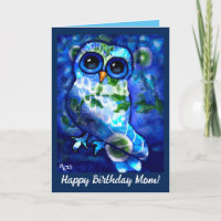 Tarjeta de cumpleaños personalizable - Lechuza abs
