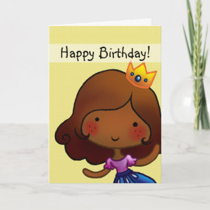 tarjeta de cumpleaños personalizable para princesa