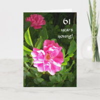 Tarjeta de cumpleaños personalizable - rosas rosad