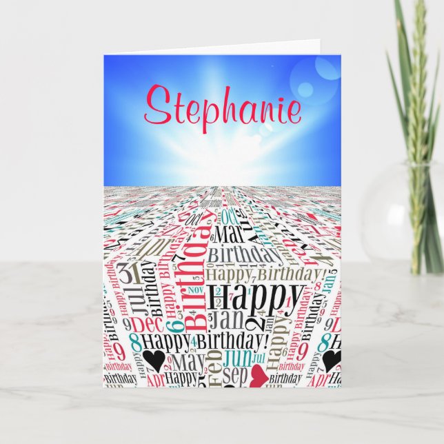 Tarjeta de cumpleaños personalizada (Anverso)