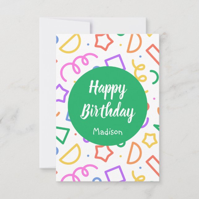 Tarjeta de cumpleaños personalizada (Anverso)