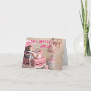 Tarjeta de cumpleaños - Personalizada - Bailarina 