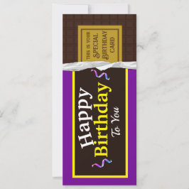 Tarjeta de cumpleaños personalizada Chocolate Cand