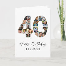 Tarjeta de cumpleaños personalizada con collage de