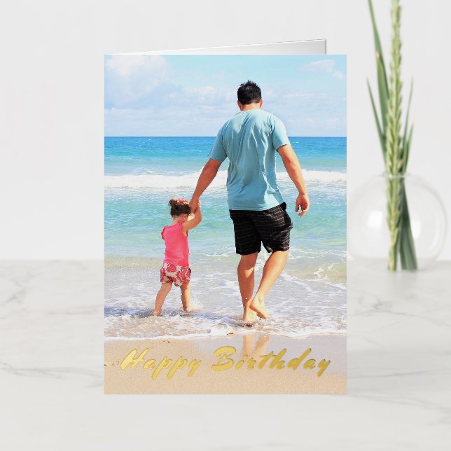 Tarjeta de cumpleaños personalizada con foto (Anverso)
