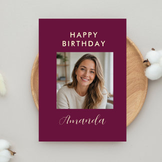 Tarjeta de cumpleaños personalizada con foto